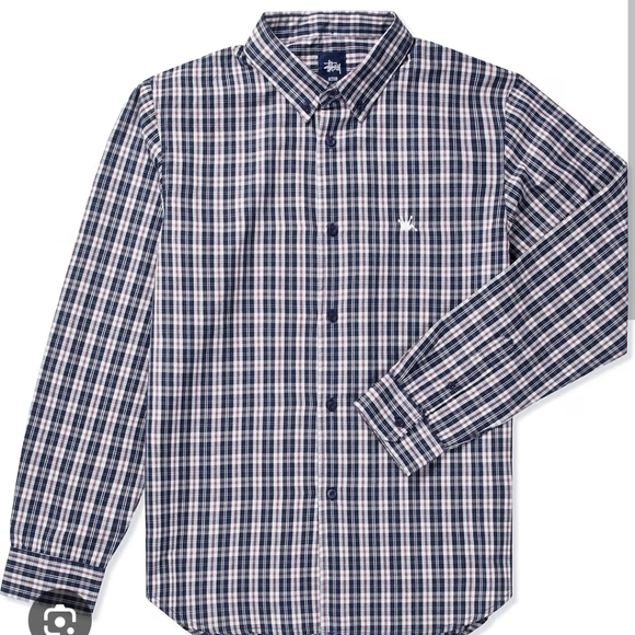 Brand new STUSSY MENS LONG SLEEVE BUTTON UP - Picture 3 of 4
